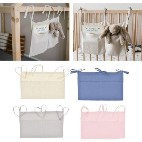 Baby Crib Organizer Bed Hanging Storage Bag For Baby Essentials Multi-Purpose Baby Bed Organizer Hanging Diaper Toys Tissue #905