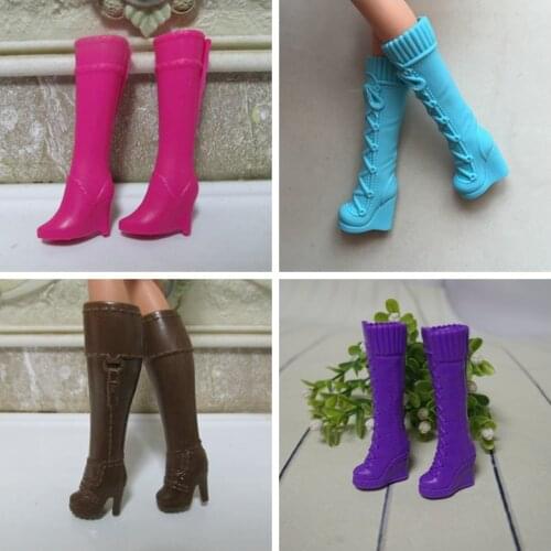30cm High Genuine Replaceable shoes for Doll Accessories High Heels Shoes Boots Short Boots Thigh Boot New Style wave 11