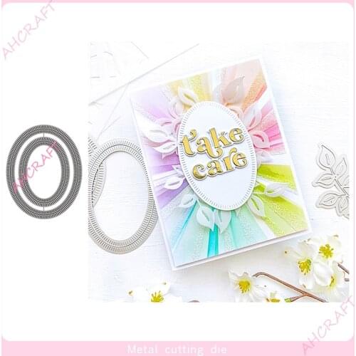 Oval Blanking Frame Metal Cutting Dies for DIY Scrapbooking Photo Album Decorative Embossing Paper Card Crafts Die 2021