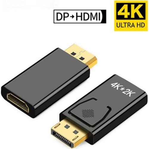 DP To HDMI-compatible Max 4K 60Hz Displayport Adapter Male To Female Cable Converter DisplayPort To Adapter for TV PC Projector
