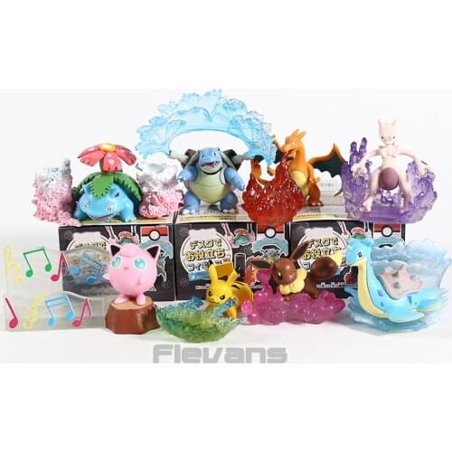 Pokemon Desktop Figure vol.2 Pikachu Eevee Charizard Venusaur Blastoise Mewtwo Jigglypuff Lapras 8pcs/set