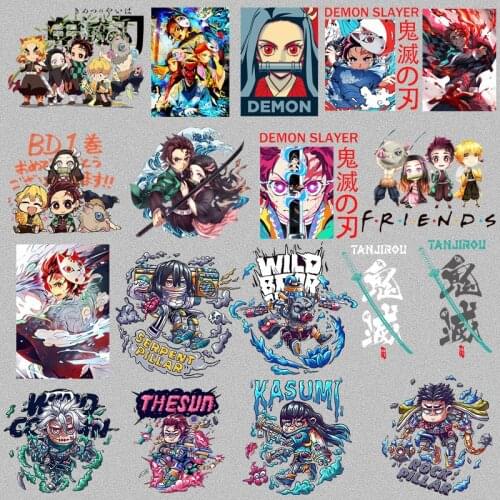 Hot Japanese anime clothing printing stickers washable personality DIY decorative badge patch on hoodies for students