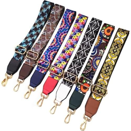 HJKL 2021 Bag strap Bag Part Accessories for Handbags leather Belt Wide Rainbow Shoulder Strap Replacement Purse Strap for Bag