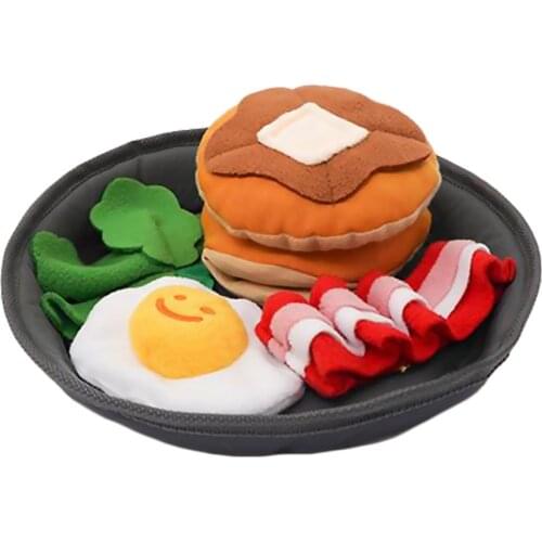 Hidden Food Toys For Dogs Pet Sniffing Pad Breakfast Washable Eating Game Fake Bacon Artificial Fun Sounding Feeding Interactive