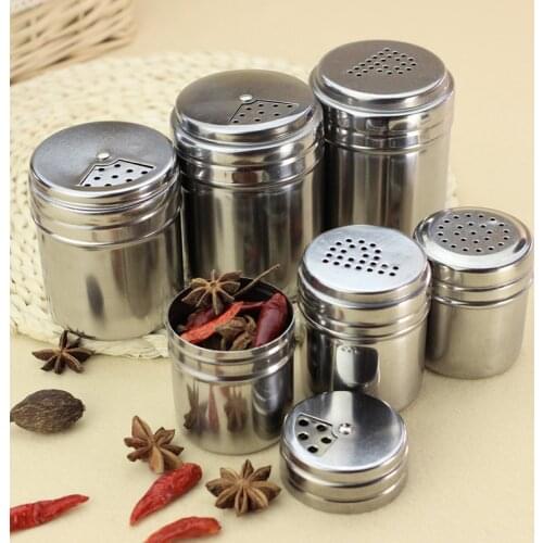 Sauce Spray Bottle Stainless Steel Bottle Sprayer Cooking Tool Pepper Cruet Restaurant Turnable Pepper And Paprika Shaker 3pcs