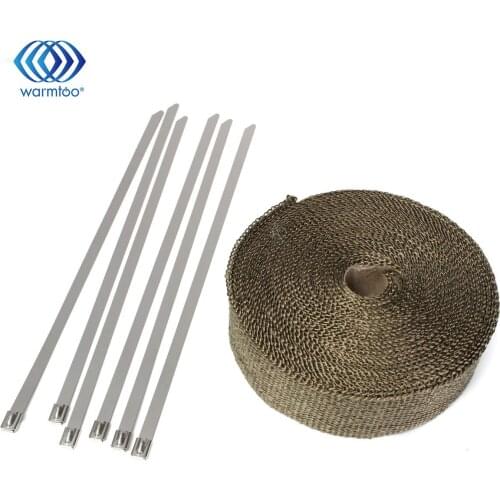 15M*50MM Car Moto Heat Shield Wrap Turbo Exhaust Heat Tape Wrap Pipe Wrap Shields Manifold Header Insulation Cloth Roll