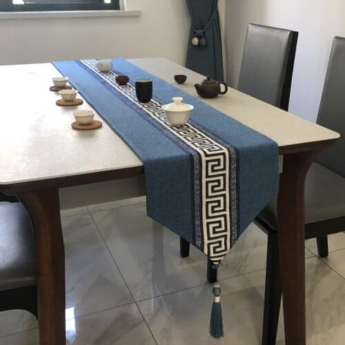 Thickened Double-sided Table Runner for Dining Coffee Table TV Cabinet Tablecloth Tea Flag Mat Wedding Christmas Party Decor