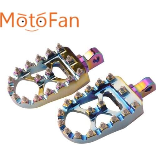 Bicycle Highway Footrest Front Rider Spike Offroad Wide Foot Pegs Pedals MX Rotating Style Fit For Harley Dyna Chopper Bobber