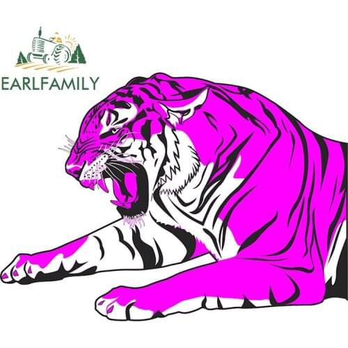 EARLFAMILY 13cm x 9.5cm for Tiger Car Sticker Waterproof Decal Vinyl Car Stickers Fashion Custom Printing Window Decal Decor