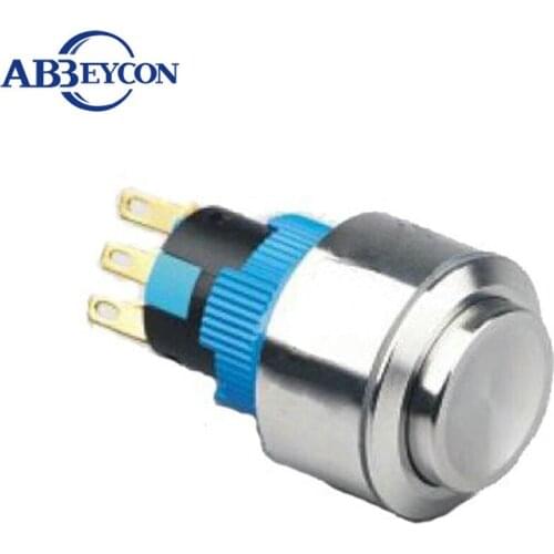 22317F High flush head momentary button switch 1NO1NC waterproof stainless steel metal round push button switch