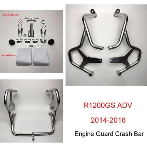 R1200GS Motorcycle Engine Guard Crash Bar Protector Bumpers For BMW R1200GS ADV 2014 2015 2016 2017 2018 Adventure
