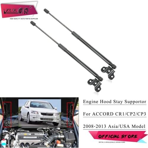 ZUK Engine Hood Stay Supportor Gas Spring For HONDA ACCORD 2008 2009 2010 2011 2012 2013 CP1 CP2 CP3 Left=Right 74145-TB0-H01