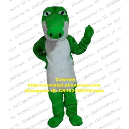 Green Crocodile Alligator Mascot Costume Adult Cartoon Character Outfit Suit Company Activity Children Playground zz8155