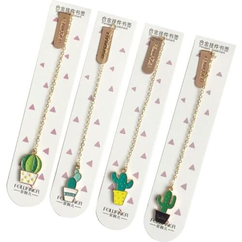 1PC Cute Cactus Bookmarks For Books Paper Page Marker Stationery School Supplies P9JD