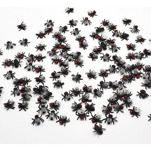 10Pcs Prank Mini Fake Fly Novelty Toys Simulation False Flies Funny Trick Joke Maker Kidding Insects Halloween Decor Gag Toys