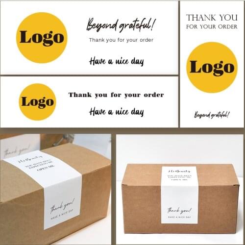 1000 PCS Custom Label Sticker Logo Stickers Personalized Packaging Label Wedding Birthday Baptism Party Design Thank You Sticker
