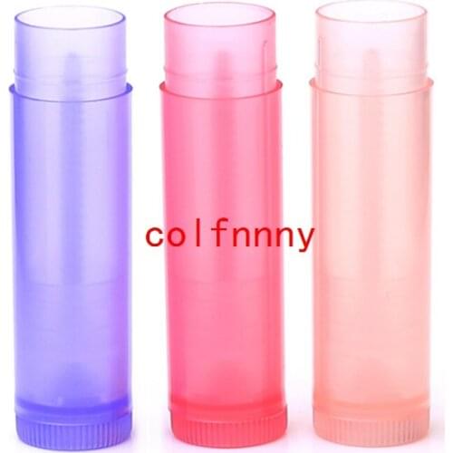 3000pieces/lot Fast Shippng Empty lipstick tube white clear black lip balm tube 5g lip stick tube