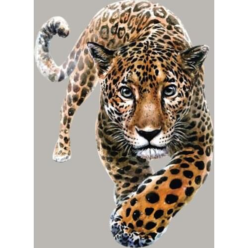 3D Leopard Iron On Transfer Printing Patches High Elastic Washable Diy Animal Stickers for Women Men Clothes T-Shirt Coat Patch