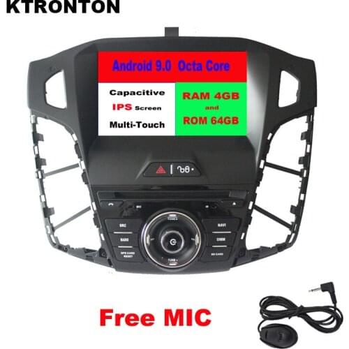 64GB ROM IPS Screen 8-core Android 9.0 Car DVD Multimedia Player for Ford Focus 3 2012-2014 Radio RDS GPS Navigation Audio Video