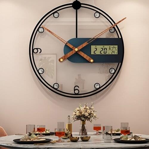 Big Size Wall Clock Display Silent Numbers Digital Wall Clock Modern Design Relogio De Parede Living Room Decoration DL60WC