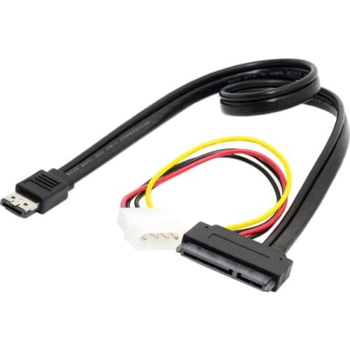 CY ESATA+USB combo DUAL Power ESATA +4pin IDE Power to SATA 22P/ 7+15pin HDD 5V 12V for 3.5" 2.5" Hard Disk Female Cable
