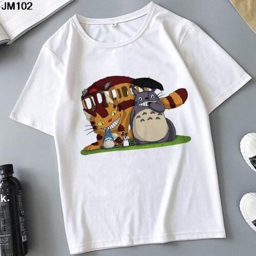 Totoro Studio Ghibli Harajuku Kawaii T Shirt summer Womens Printed White Tshirt Funny Cartoon T-shirt Cute Anime Top Tee Female