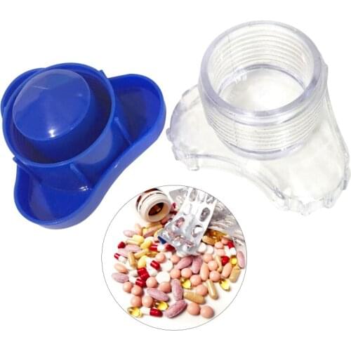 Pill Crusher Grinder Tablets Pills Crush Grind Powder Storage Box Cutter New Portable Tablet Crusher Grinder Multifunction