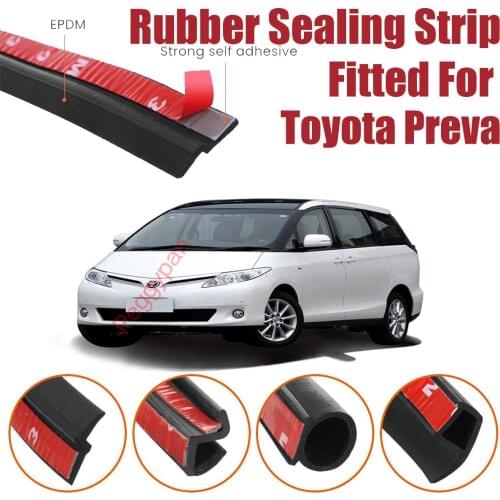 Door Seal Strip Kit Self Adhesive Window Engine Cover Soundproof Rubber Weather Draft Wind Noise Reduction For Toyota Preva