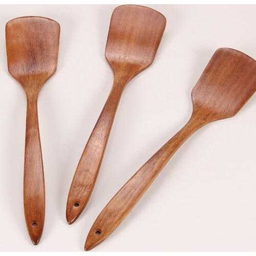 Solid Wood Spoons Spatula Chef Long-handled Nonstick Special Wooden Shovel Kitchen Utensils Cooking Health Cooking Tools