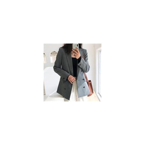 Fashion plaid Blazers women suit womens jacket spring New high-end retro temperament casual loose Blazers suit jacket tide