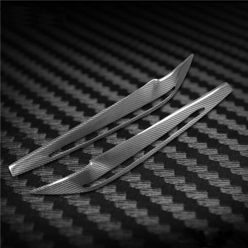 Carbon Fiber Headlight Cover Eyebrows Eyelid Trim Sticker For BMW X5 X6 F15 F16 2014-2017