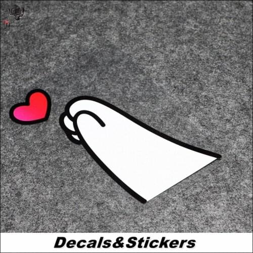 NO.L329 Funny hand and heart showing Love 3M Reflective Modified Stickers Waterproof Decals Car Racing Motorcycle Scratches Cove