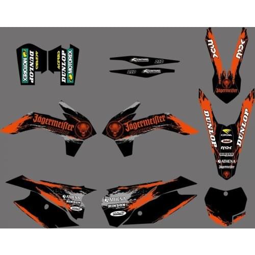 NEW TEAM GRAPHICS WITH MATCHING BACKGROUNDS DECALS STICKERS FOR KTM 125 150 200 250 300 450 500 SX SXF XC XCW XCF 2013-2015