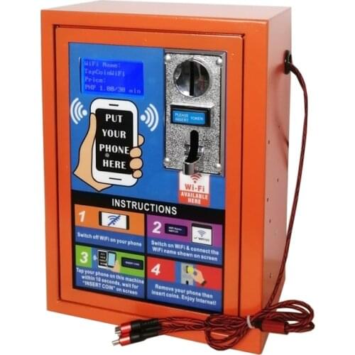 2021 New Product Coin Operated Self-service Vandal-Proof WiFi Vending Machine Add Charging Cable WiFi Hotspot