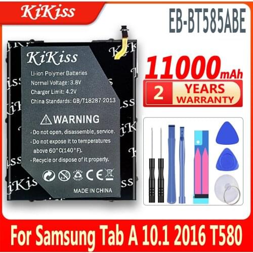 11000mAh Original kikiss for Samsung High Quality EB-BT585ABE Battery For Samsung Galaxy Tab A 10.1 2016 T580 SM-T585C