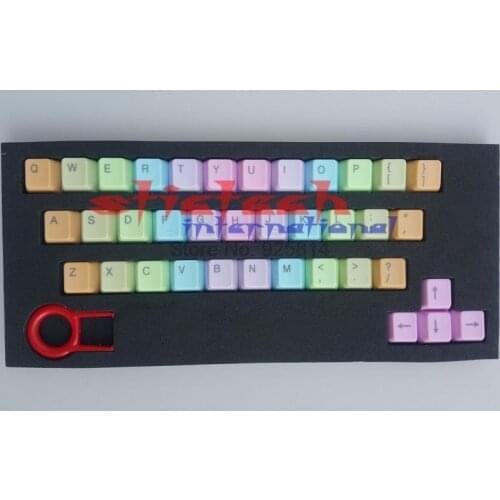 By dhl or ems 50pcs Rainbow Color ABS 37 Keycap with Puller For Mechanical Keyboard for Cherry MX