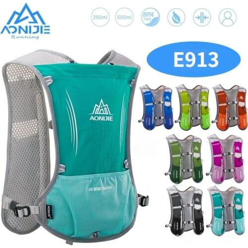 AONIJIE E913B 5L Hydration Backpack Rucksack Bag Vest Harness Water Bladder Hiking Camping Running Marathon Race Sports Orange