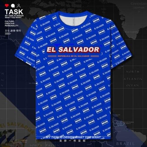 El Salvador Salvadoran SLV Quick Dry t shirt Fitness t-shirt fashion gym mens new mens shirts sports Fitness clothes summer
