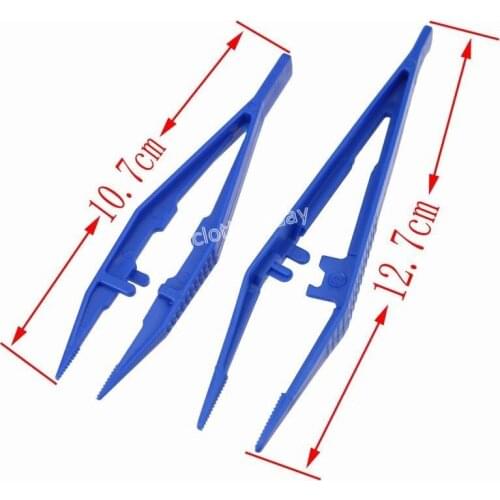 Blue Plastic Tweezer 12.7cm 5 inches 127mm 5" Tool Pick Thing School Medical First Aid Disposable wholesale