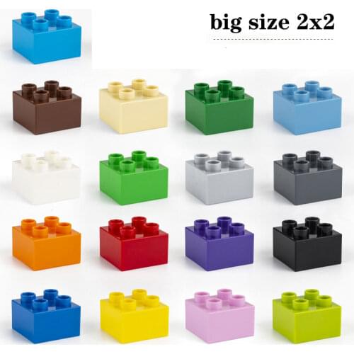 Thin Brick 2x2 10pcs/lot DIY Classic Education Building Blocks Compatible With lego Large Bricks plastic Toys For Children