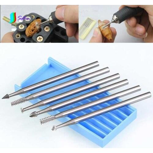 Tungsten Steel Olive Stone/Core/Gourd/Egg/Beads/Bone Miniature Set Miniatures Sculpture/Carved Tool Set S0613H