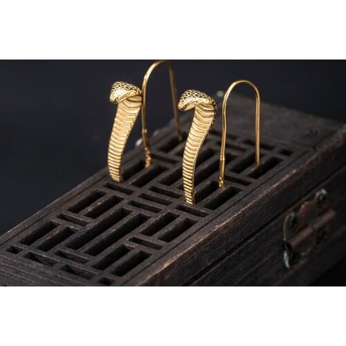 VLA 925 Sterling Silver Personalized Fashion Cobra Earrings Womens Creative Design Snake Earrings Jewelry Accessories