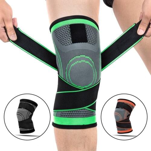 1pcs Knee Support Brace Pads Breathable Bandage Professional Protective Sports Knee Pad Strap Basketball Tennis Cycling Fitness