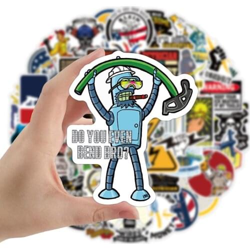 10/50pcs Welding Workers Stickers Cartoon Image Waterproof Stickers for Suitcase Skateboard Laptop Luggage Fridge Phone Sticker