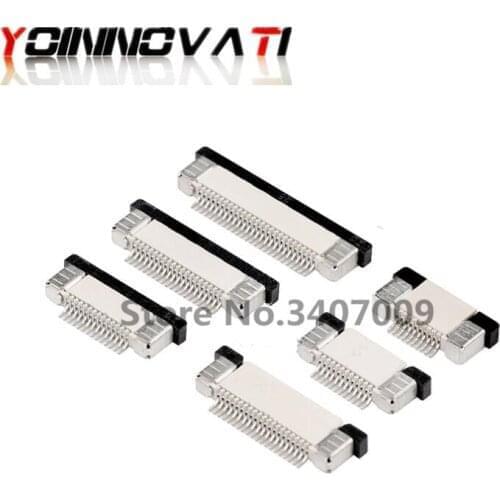 10pcs FPC Connector 0.5mm/1.0mm Pitch Drawer type Upper/ Bottom contact Type Socket FFC Flat Cable Socket 4P 5P 6P 8P 10P-60Pin
