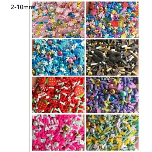 100g Mixed Polymer Clay Candy Pearl Sprinkles for Crafts DIY Decoration Fake Cake Dessert Simulation Food Dolls Mini Play Toys