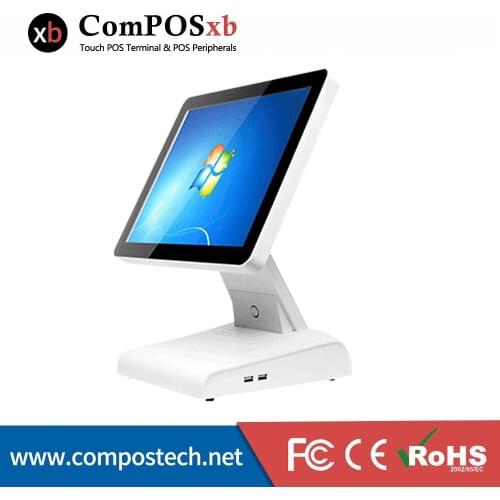 ComPOSxb 15 inch pure screen cash register business terminal with VFD customer display all in one POS system