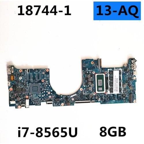 448.0G904. L53411-601 FOR HP ENVY 0011 18744-1 13T-AQ000 13-AQ Laptop motherboard L53411-001 com i7-8565U 8GB 100% Testado OK