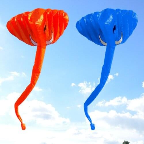 380*200cm High Quality 3D Elephant Kite Soft Frameless Kite Single Line Kite Outdoor toy