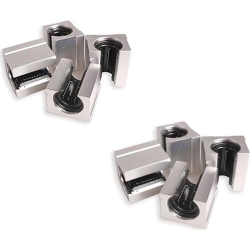 4x Aluminum Linear sliding block Motion Router Solid Block C Silver